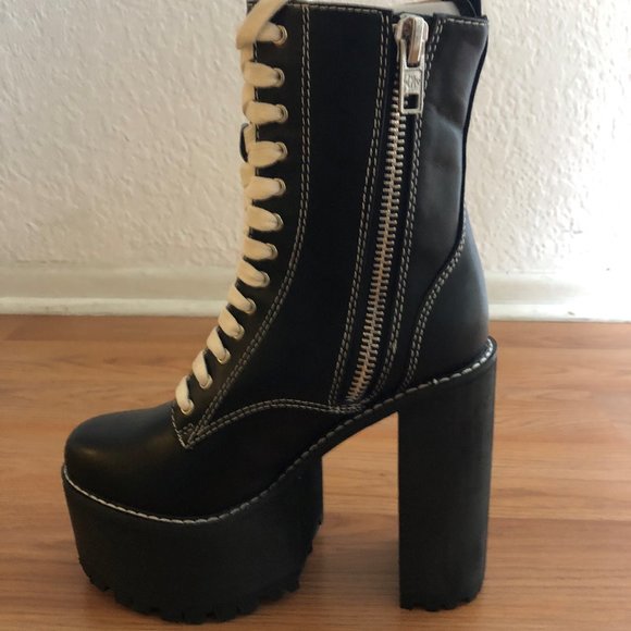 Dolls Kill Shoes Dolls Kill Black Lace Up Platform Boots Poshmark